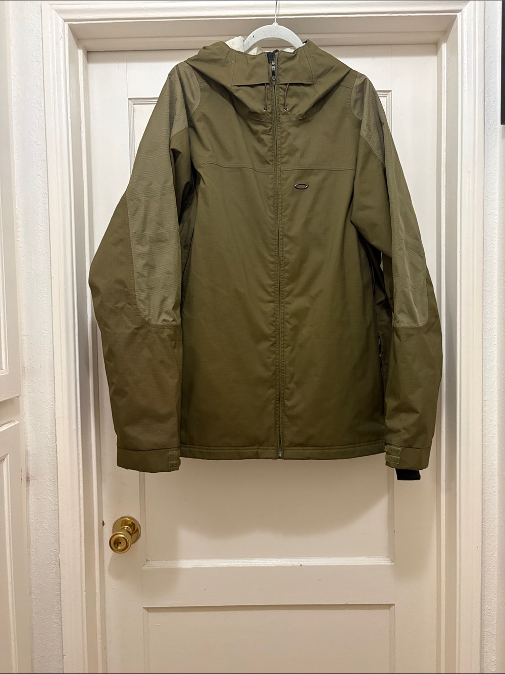 Oakley Olive Green Hooded Windbreaker Jacket